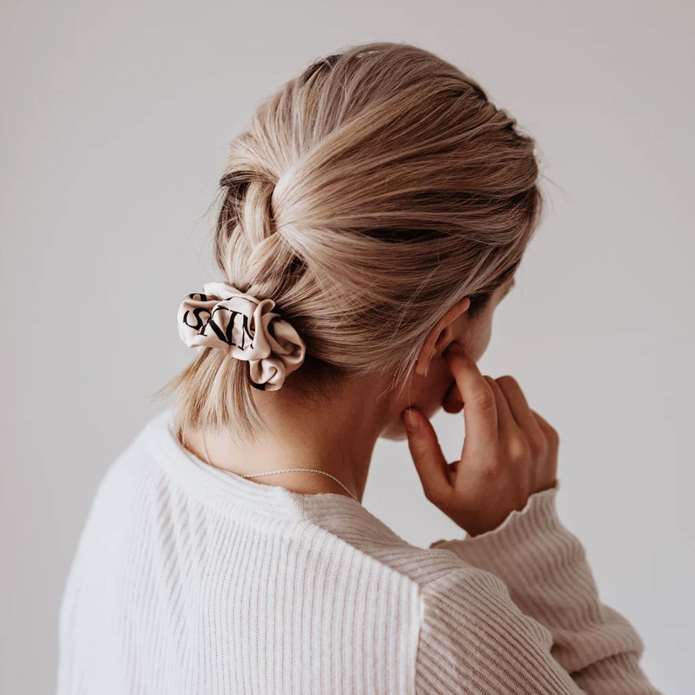 Silk Scrunchie - Large Logo